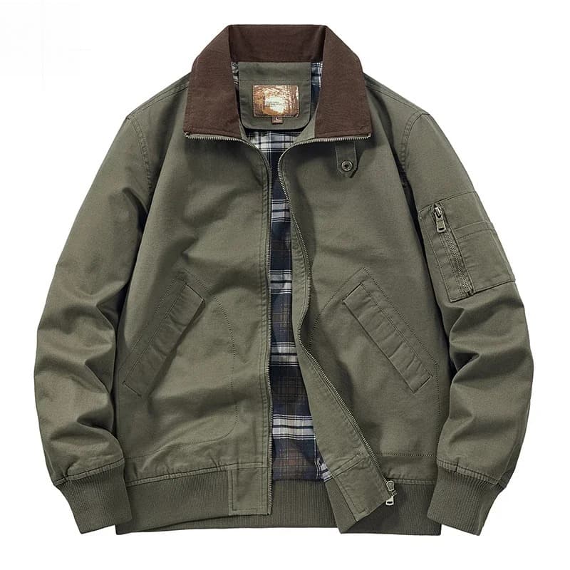 MA1 Cotton WorkJacket Men's Retro Green Plus Size Denim Jacket 2024 Spring MA-1 Tactical Windproof Baseball Suit Coat
