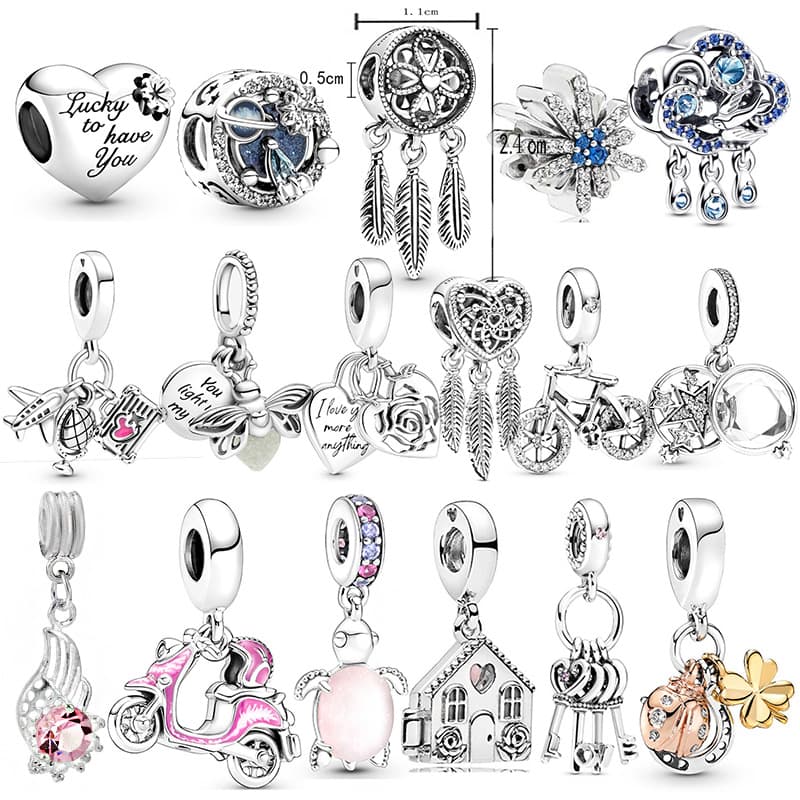 Alloy DIY Jewelry Charms Pendants Set - 12mm Assorted Shapes (Stars, Hearts, Dreamcatchers, Snowflakes) For Necklace Bracelet Crafting
