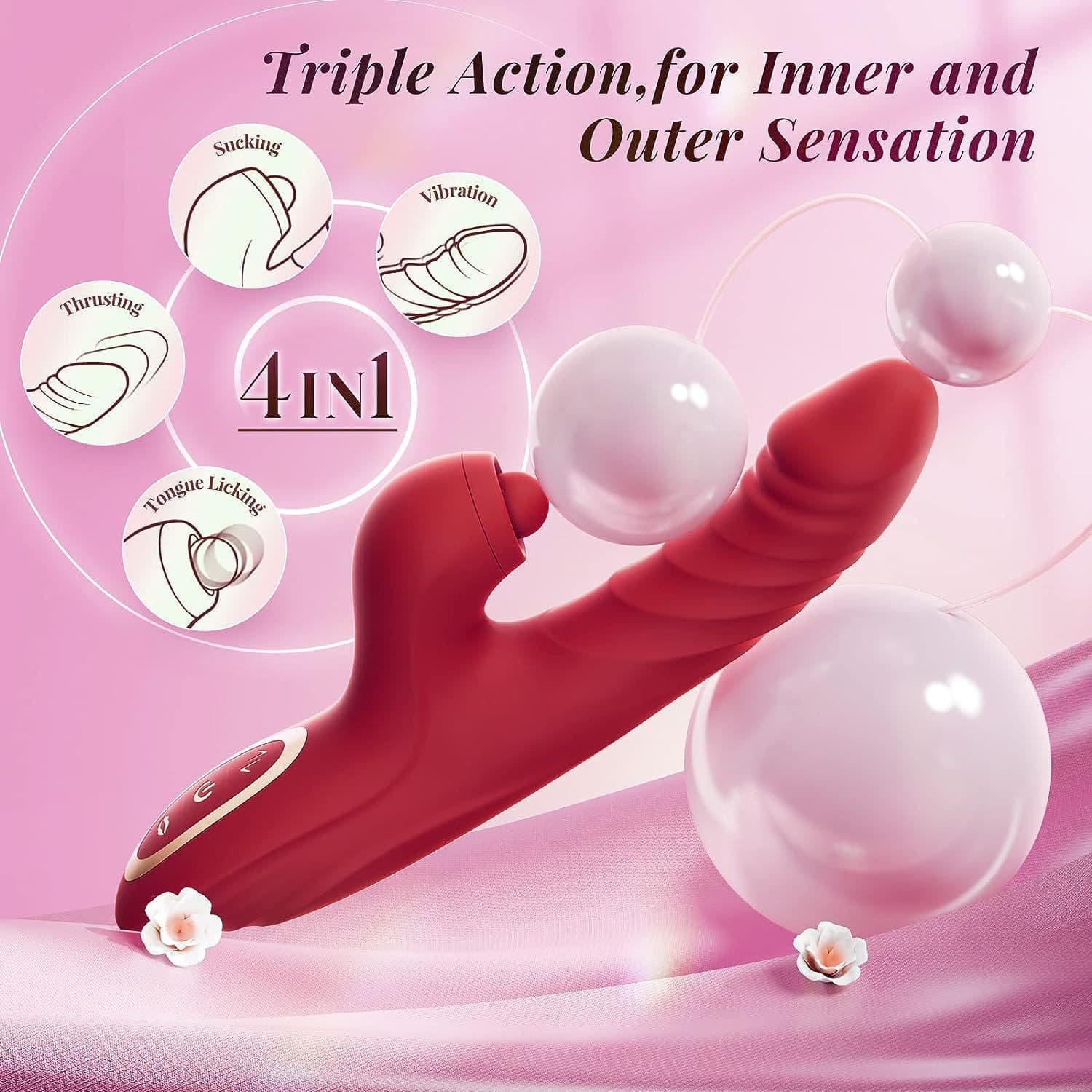 Masturbation Artifact Female Telescopic Slapping Adult Products Vibrator Female Second Orgasm Av Stick Vibrator Foreign Trade Hot