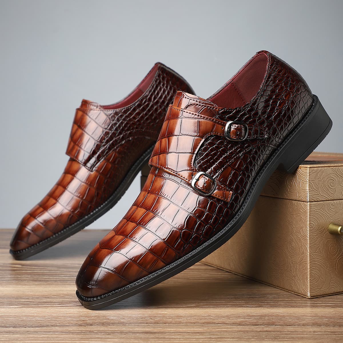 Leather For Men, British Style, New Trend, Versatile Pointed Men's Shoes, One Foot Kick Business Formal Casual Small