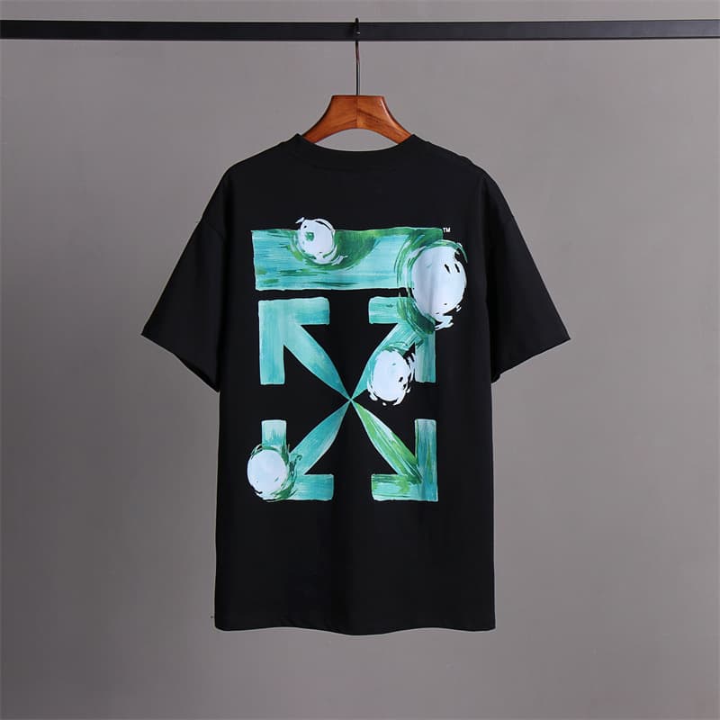 L'expérience de longue date de l'utilisation du ruban adhésif OFF avec impression de flèche OW T-shirt à manches courtes pour homme, coupe ample,