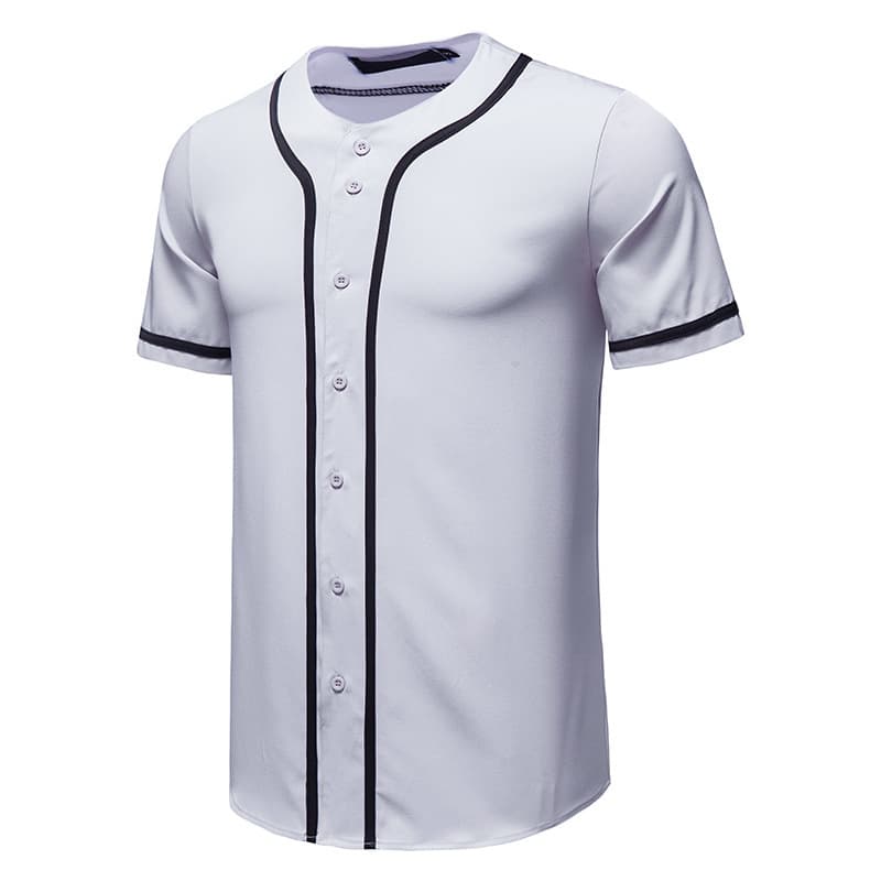 2021 Summer New Baseball Sweatshirt Men's casual slim fit short sleeved T-shirt