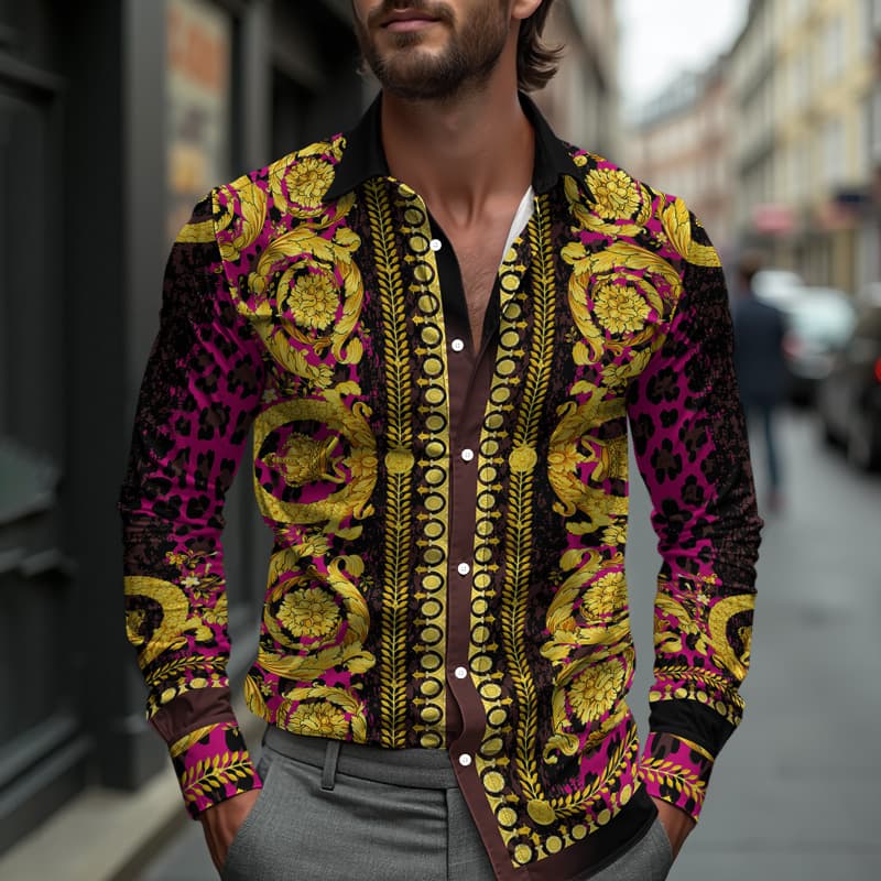 Light Luxury Mens Shirt Spring Single Breasted Lapel Design Shirt New Daily Fashion Casual Loose Comfortable Business Shirts
