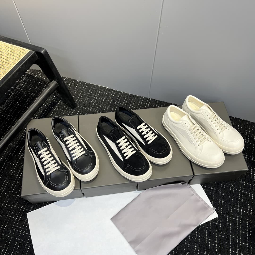 Chaussures basses en cuir véritable RO de qualité plafond pour hommes, semelles épaisses, lacets noirs et blancs, style urbain foncé et décontracté
