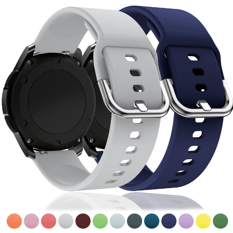 22mm 20mm Strap For Samsung Galaxy Watch 4/5/5 pro/Classic 46mm/Active 2/Gear S3 Silicone Band Huawei GT 2/2e/3/3 pro Bracelet