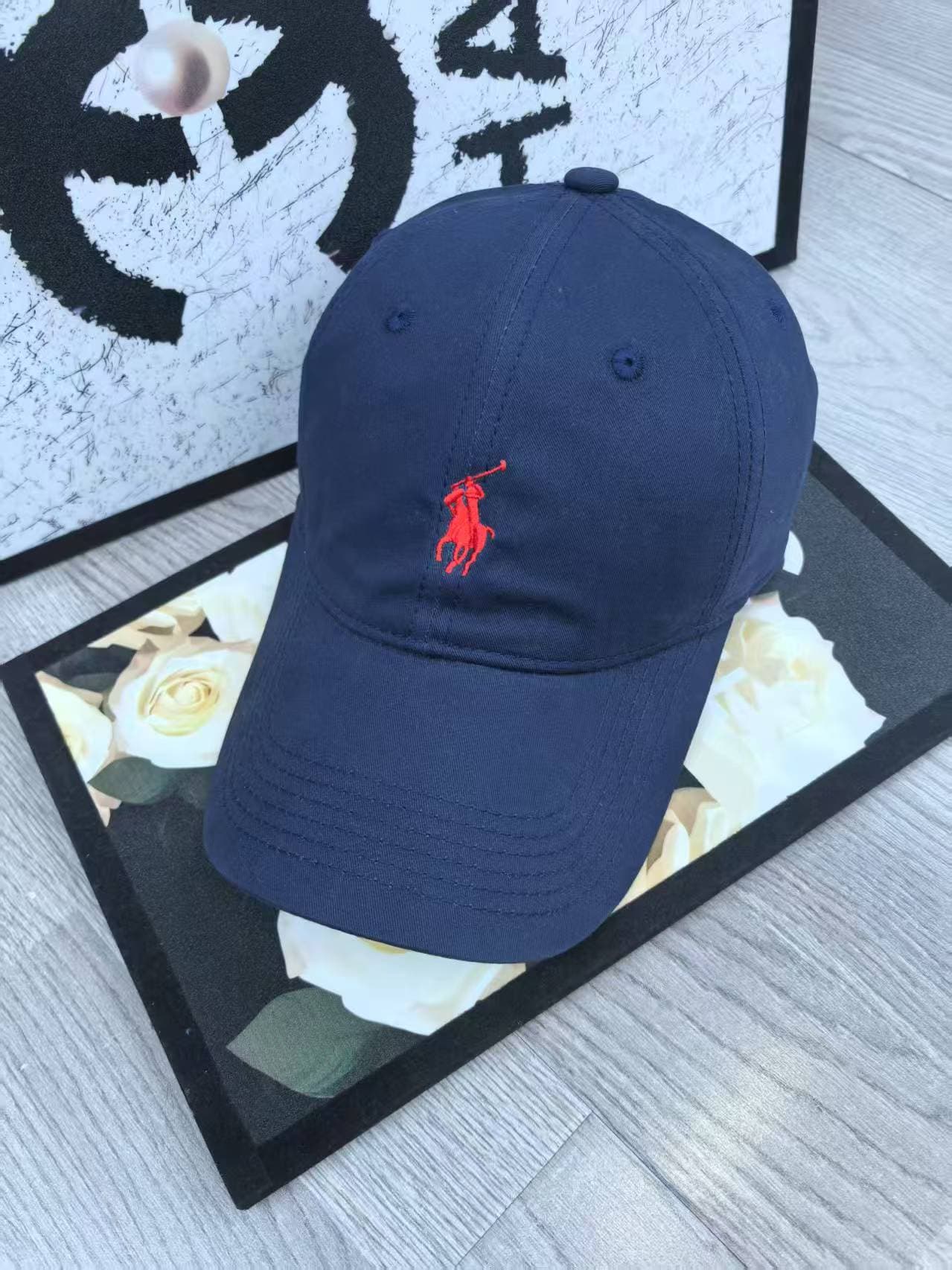 Casquette de baseball polo souple avec logo poney brodé, unisexe, polyvalente, style rose, pour couple