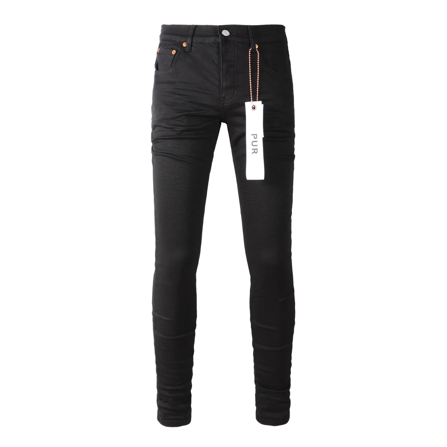 Jean slim pour homme 2026, style décontracté et tendance, en coton déchiré, orné d'écussons brodés.