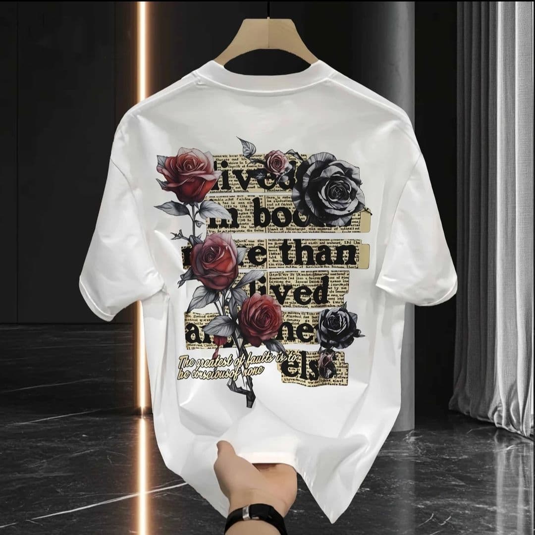 Bondini Ins Summer New Trendy And Cool Pure Cotton Short Sleeved Loose Round Neck Men's Top T-shirt