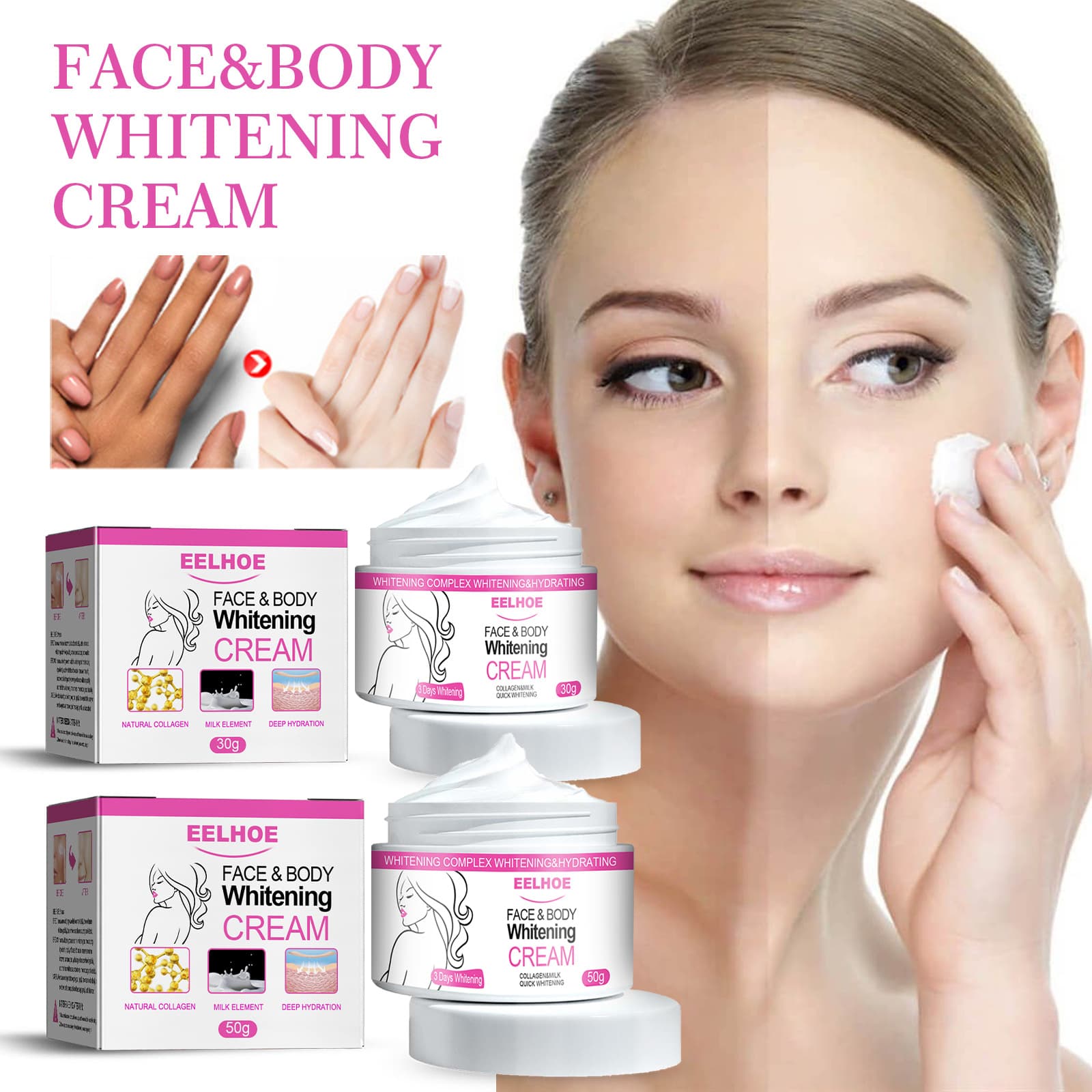 Skincare Crea Moisturizing, Nourishing, Revitalizing, Whitening, and Body Lotion Reducing Melanin Skin 2024