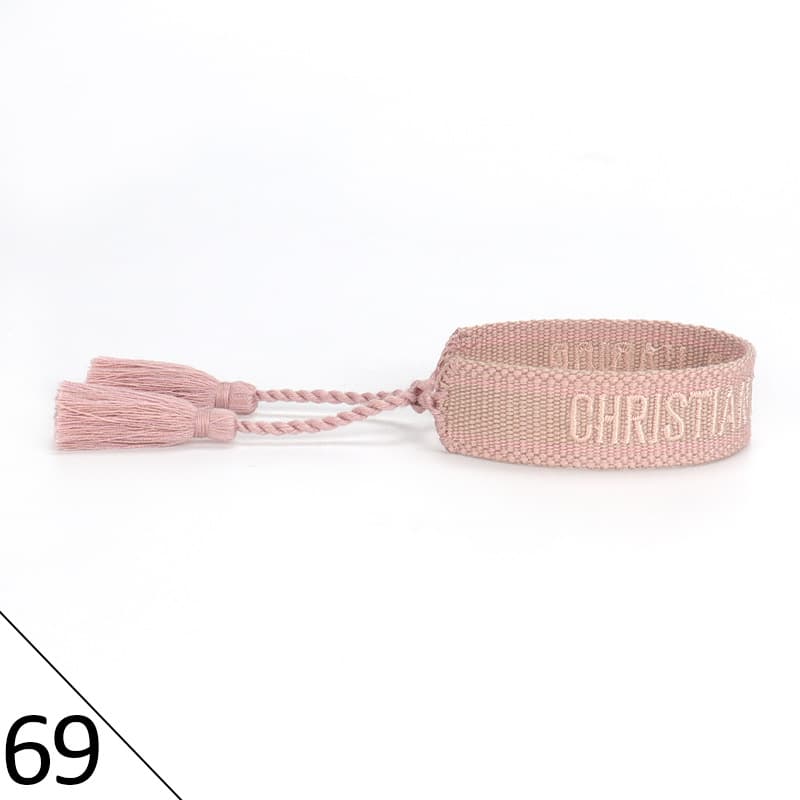 Bracelet unisexe tendance avec lettres tressées