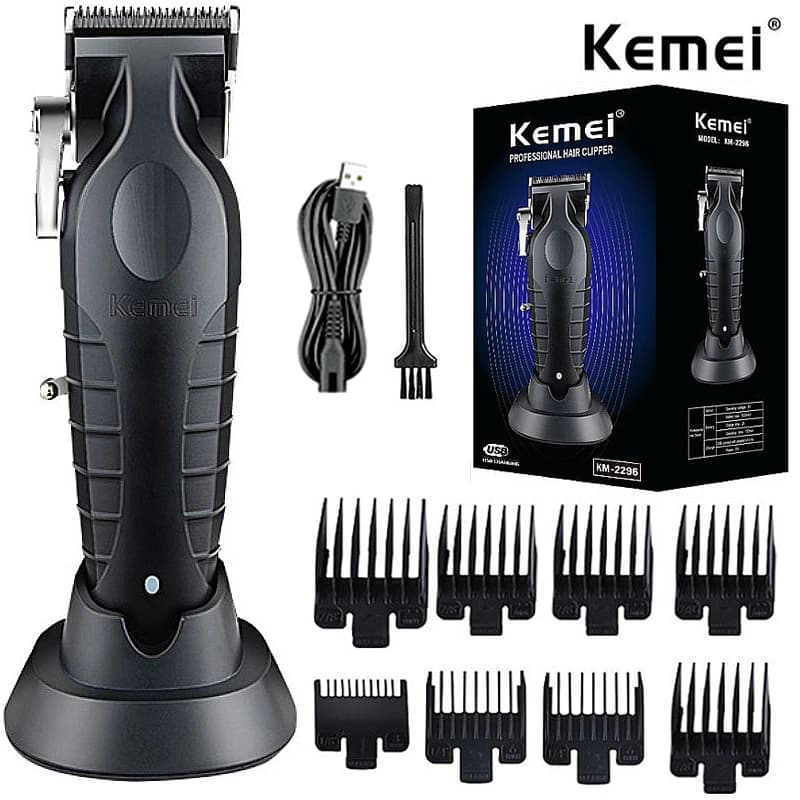 Kemei Professional Hair Clipper For Men Adjustable Cordless Electric Hair Trimmer Rechargeable Hair Cutting Machine Lithium YCDC