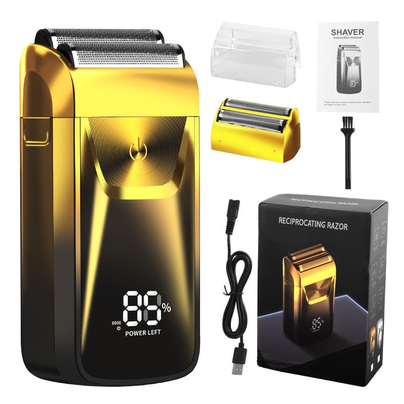 Digital Display Electric Shaver For Bald Heads Oily Hair Whitening Device Reciprocating Clipper For Sideburns Home Personal Care Appliance