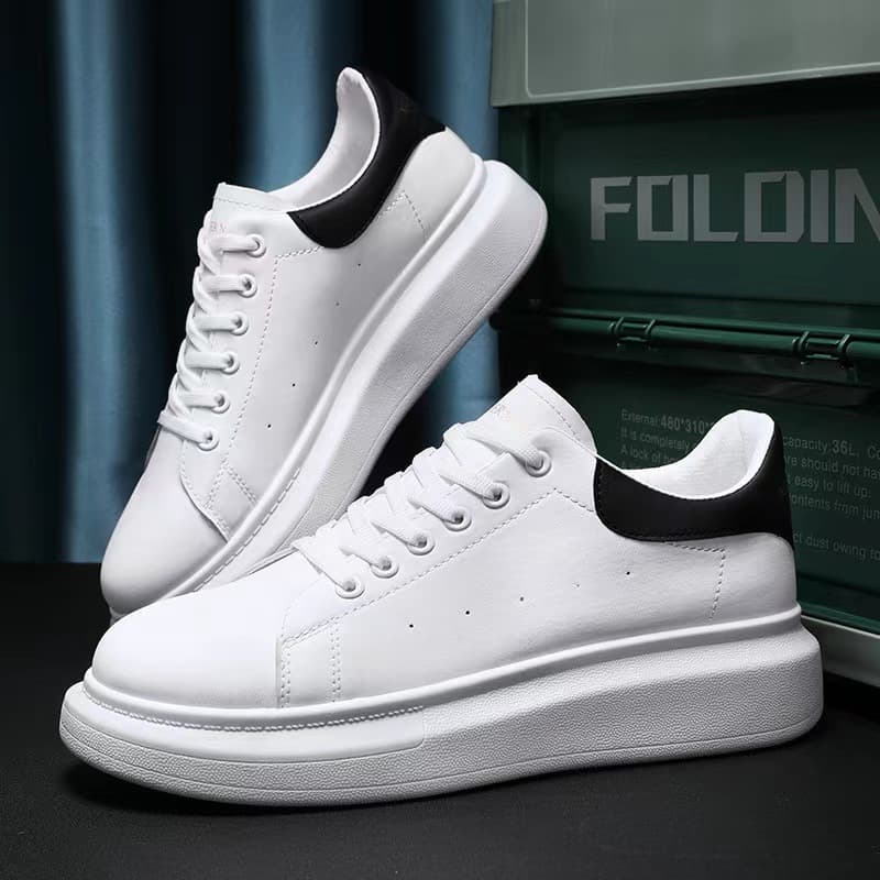 Little white thick soled Korean version, trendy versatile men's shoes, spring autumn height increase, breathable couple