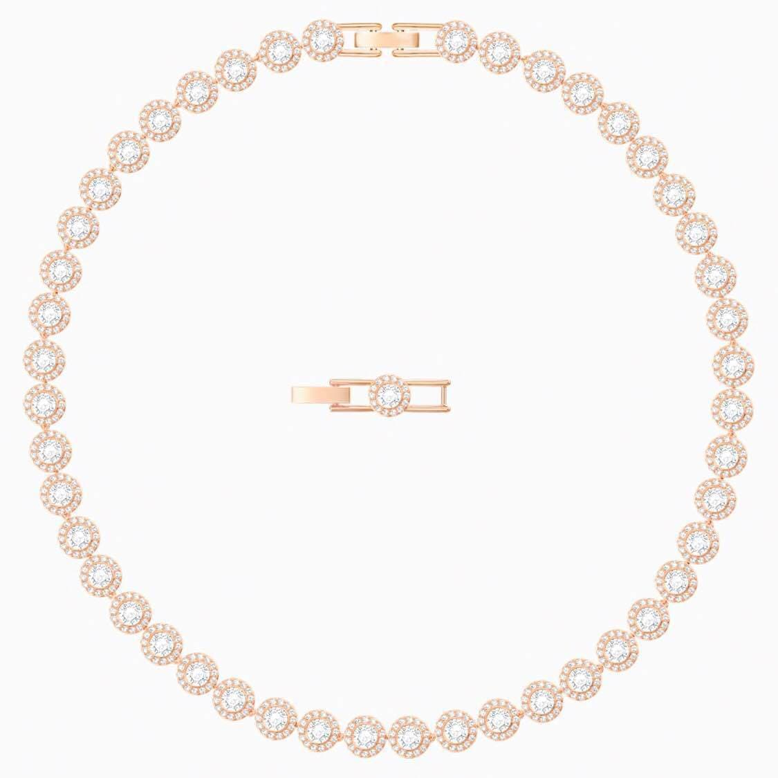 Retro Single Round Personality Temperament Full Dia Button Necklace Female