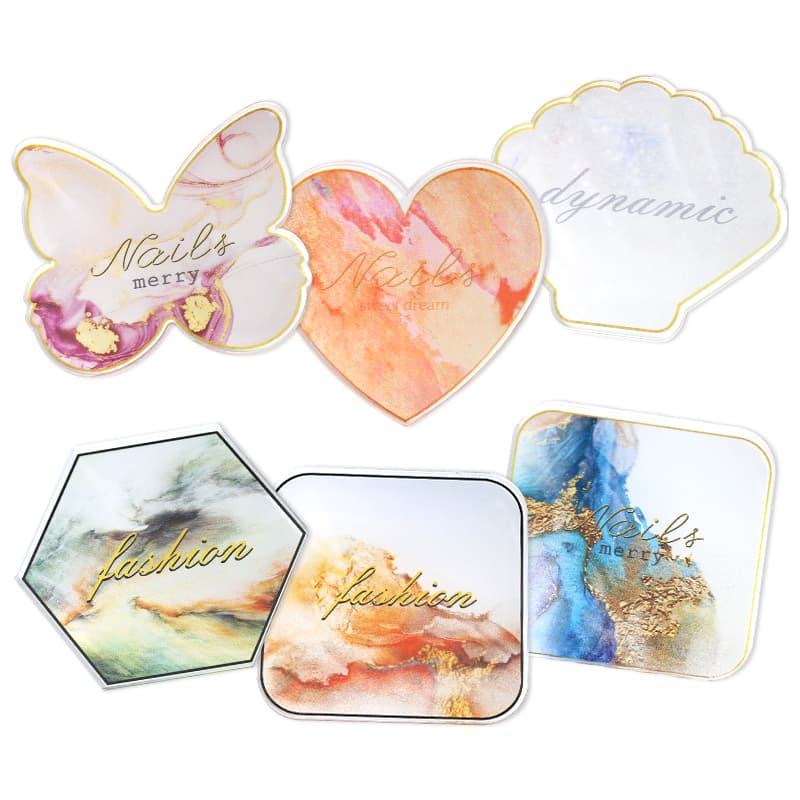 1PC Fashion Resin Stone Nail Art Acrylic Palette Display Board Nail Painting Color Mixing Palette Display Shelf Manicure Tool