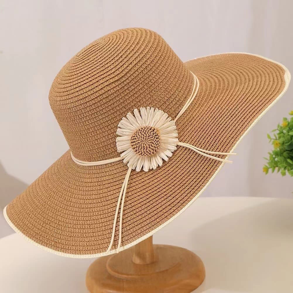 Wide Brim Sun Hat Wide Brim Straw New Fashion Women Summer UV Protection Beach Foldable Sun Hat