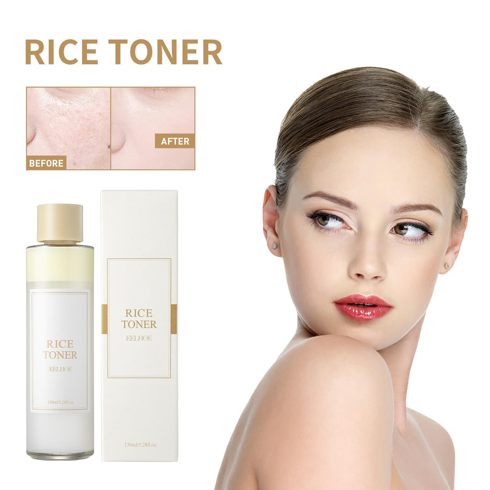 EELHOE Rice Deeply Repairs Barrier, Firms, Softens, and Moisturizes Facial Skin Toner