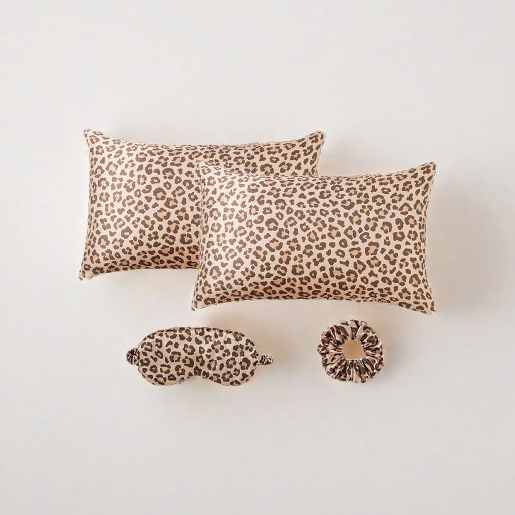 Bedding Satin Silky Pillowcase + Eye Mask + Hair Band Free Combination, Gifts For Women