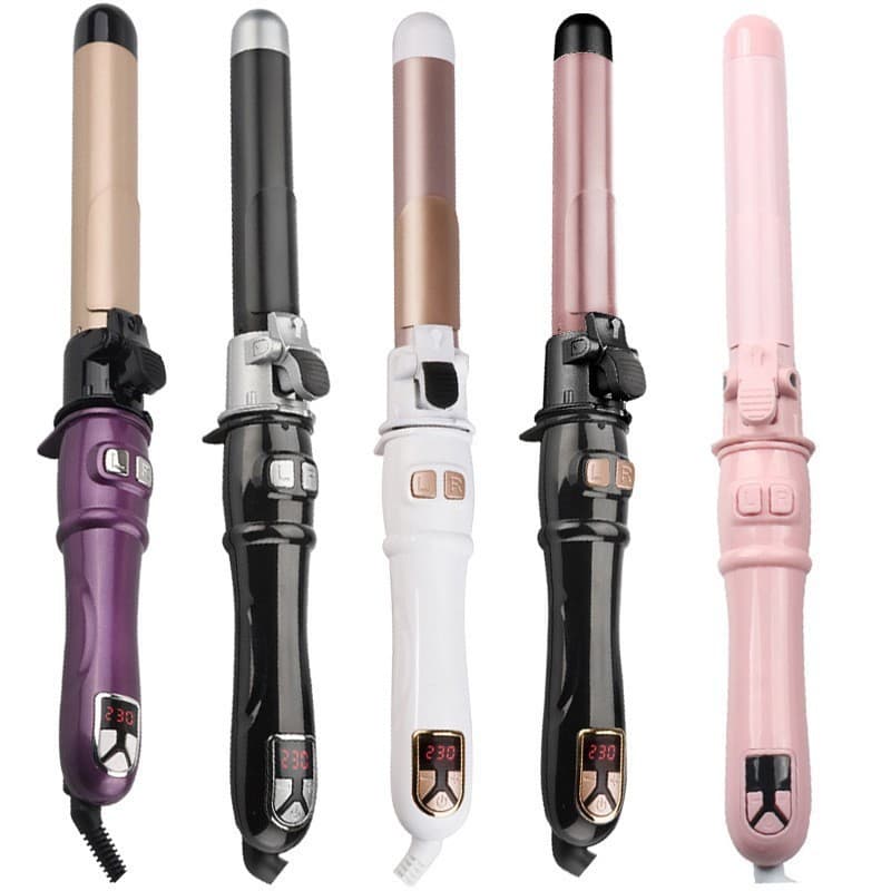 10-Temperature Ceramic Tourmaline Hair Curler & Straightener - 25mm Dual Voltage (110V/220V) For Worldwide Use, CE/FCC/ROHS Certified