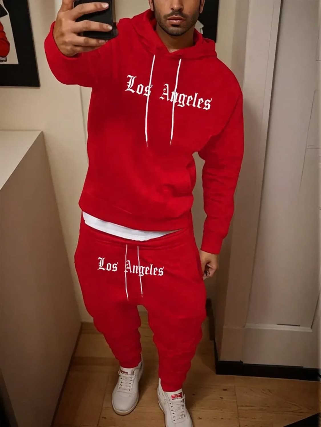 Sweat-shirt à capuche imprimé chaud pour homme, idéal pour l'automne et l'hiver. Style décontracté et tendance, avec inscription.
