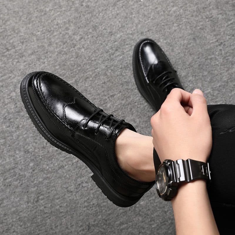 Men's Derby Toe Wedding Footwear Oxford Leather Round