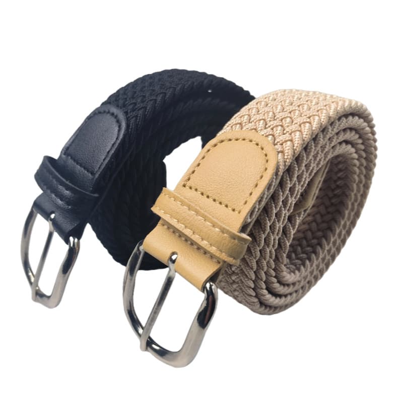 Woven elastic seamless invisible punch-free men's and women's fashionable and versatile elastic canvas jeans lazy belt