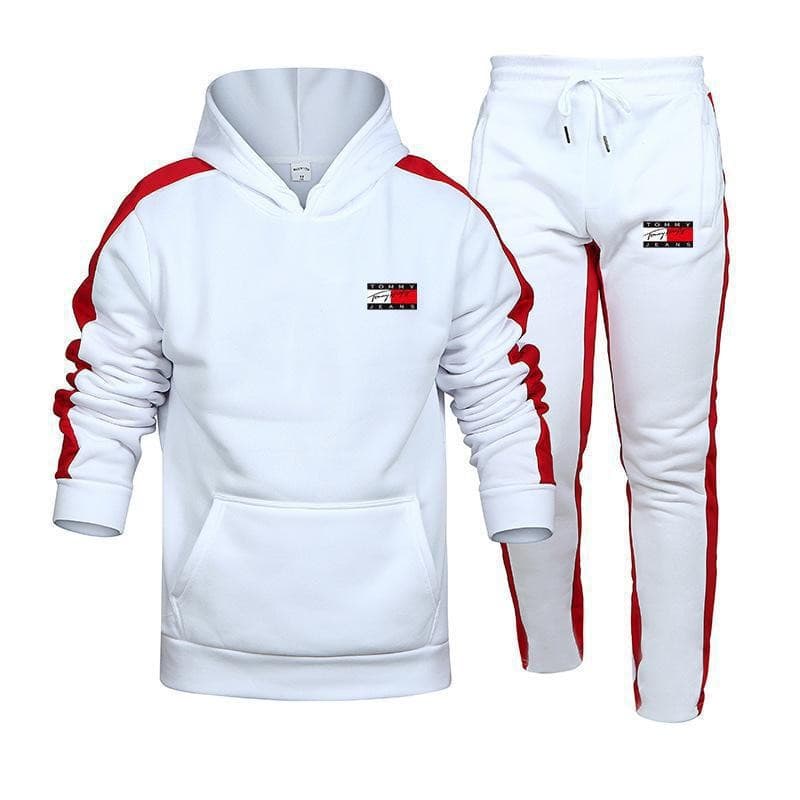 Ensemble 2 pièces de pull à capuche pour hommes, costume de sport décontracté imprimé, souhait transfrontalier européen et américain d'automne