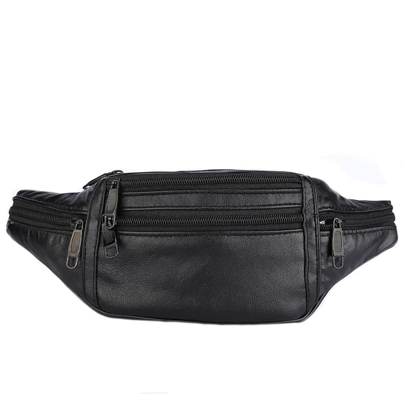 New Fashion Trend Versatile and Minimalist Men's Waist Bag Business Men's Chest Bag Multi-layer Outdoor Sports Waterproof Cycling Phone Bag Men's