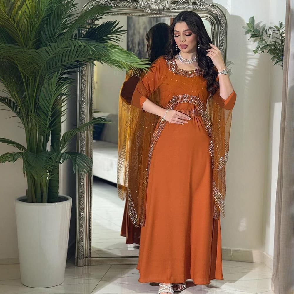 Women's Clothing Dubai Arab Women's Clothing Abaya Diamond Dress Evening Dress Robe