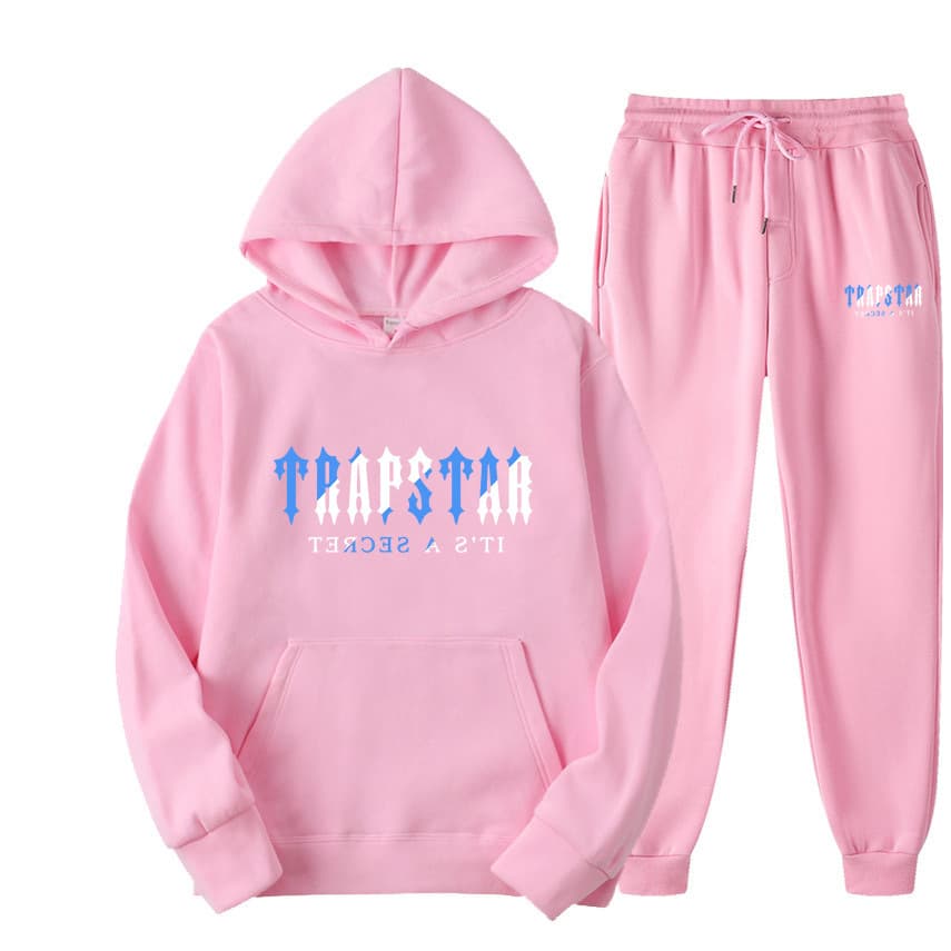 Sweat à capuche et pantalon de jogging amples et chauds multicolores pour homme et femme, imprimé lettres TRAPSTAR