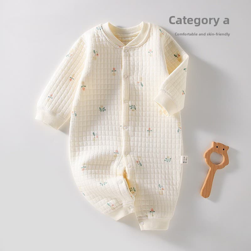 Autumn And Winter Onesies For Boys And Girls, Thin Cotton Boneless Warm Clothes