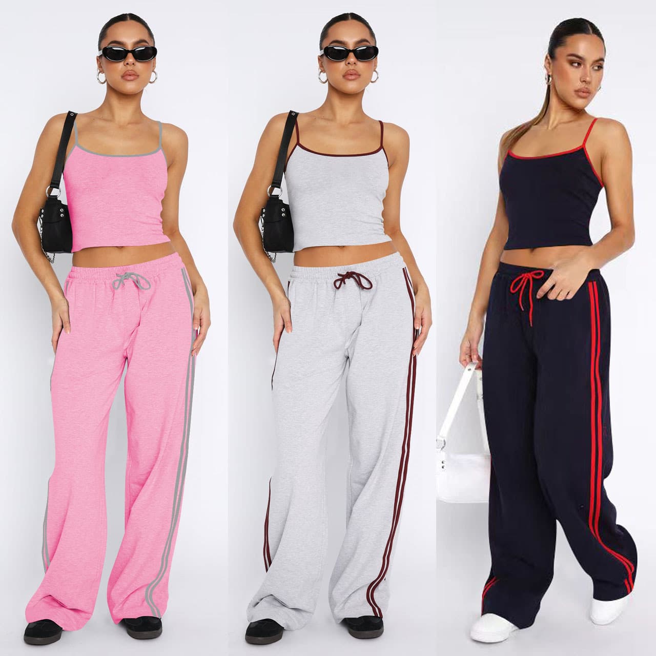 Women's Clothing New Fashion Sexy Sling Pull Two Piece Suit