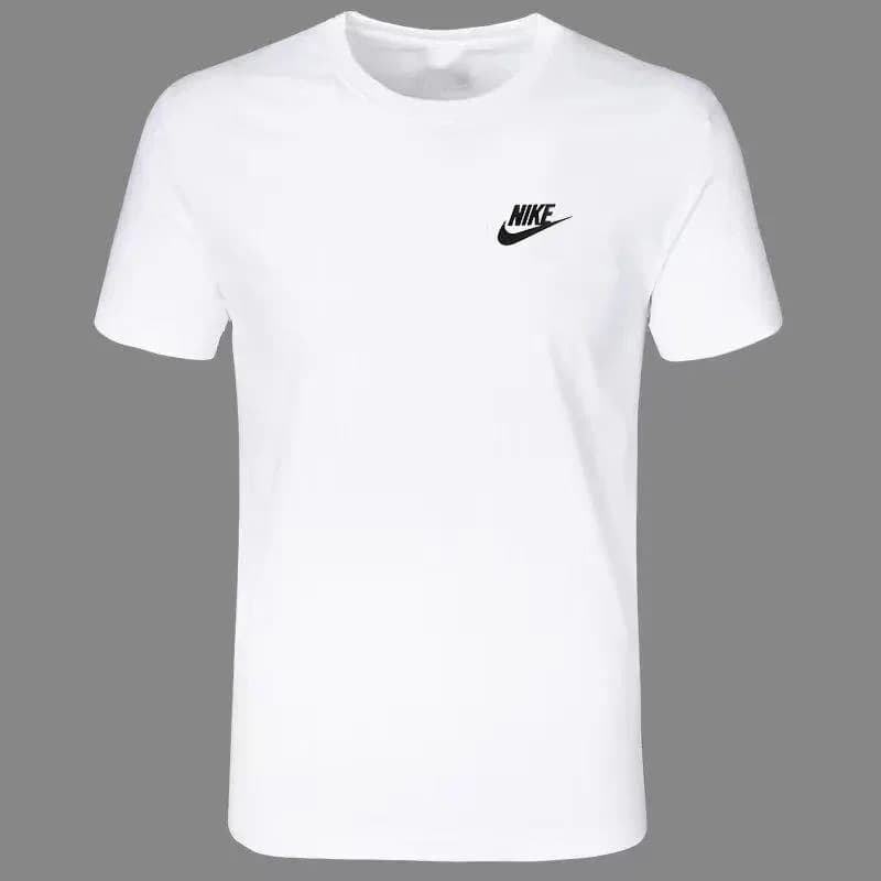 NIKE-nouveau coton mode sens impression T-shirt à manches courtes hommes été marée ample cent hauts 100% coton