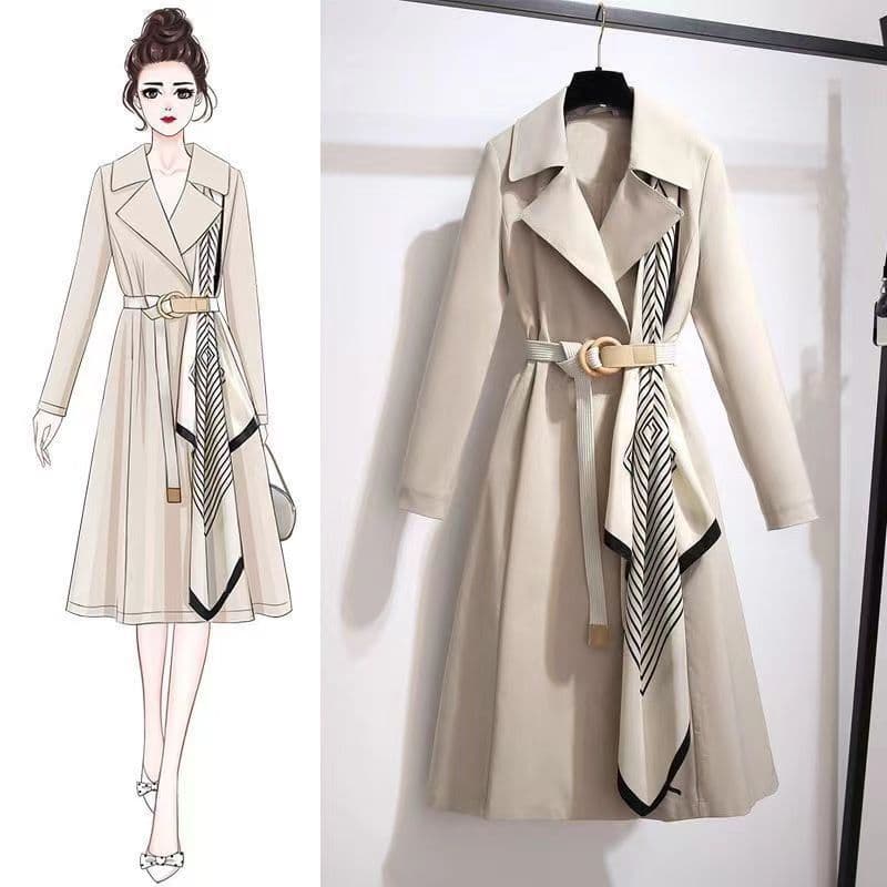 Women's spring and autumn plus size loose slim temperament women's coat casual student coat
