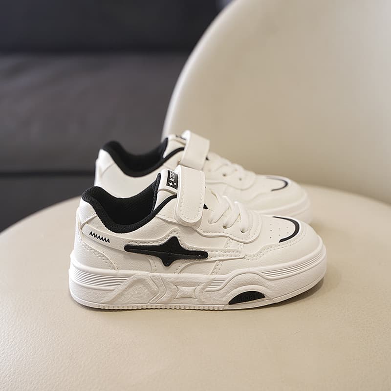 Kid's Clothing Crayon Shin Chan Children's Sneakers Leather Children's White Shoes Boys Spring And Autumn New All Match Girls White Shoes