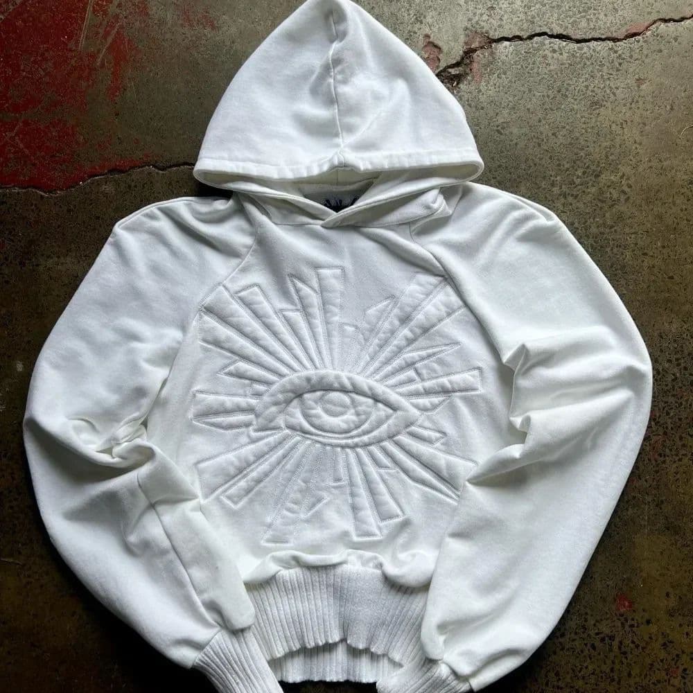 Men's Clothing Sweatshirt Embroidered Eyes National Trend Handsome Hoodie Sweatshirt Versatile New Style Spot