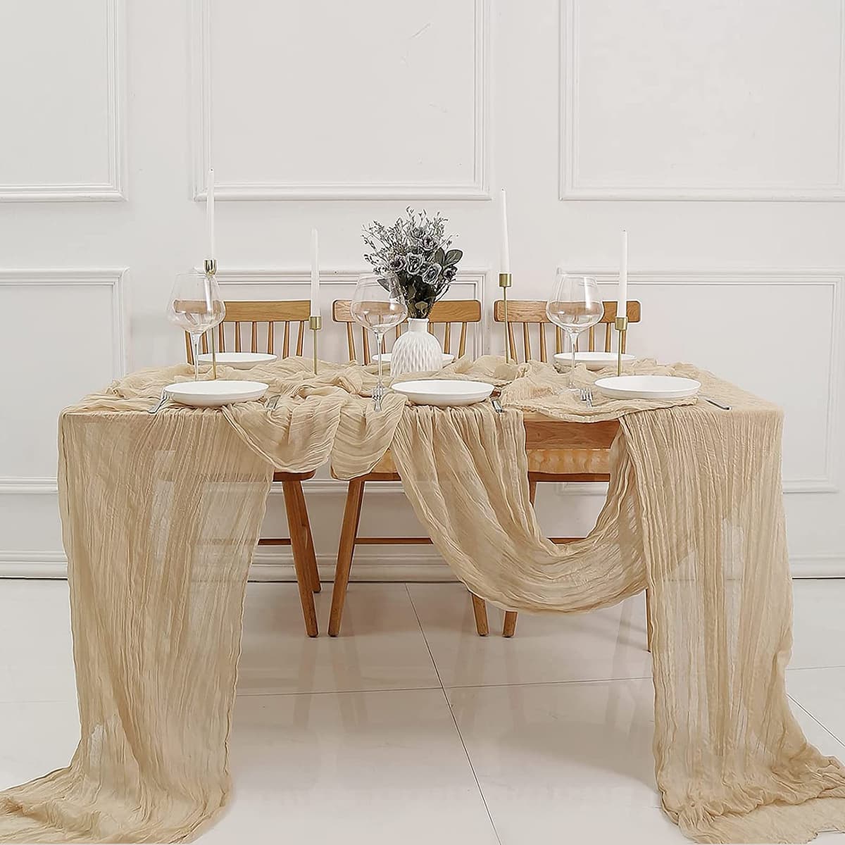 Cross-border Foreign Trade Wholesale Bali Yarn Wrinkled Table Flag