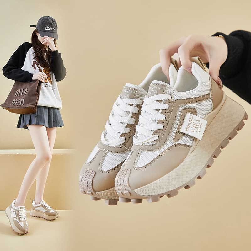 Daddy Shoes Female Student Sports Running Casual Shoes Platform Heightening Shoes