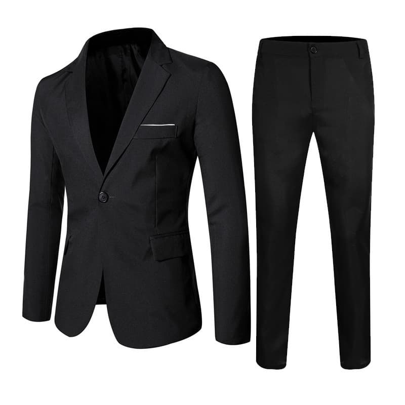 CT Business Casual Two-Piece Set Groom Groomsman Wedding Banquet Formal Suit For Men