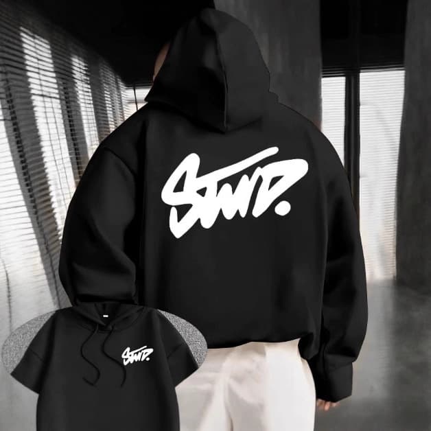 Sweat-shirt à capuche à manches courtes pour homme, style américain, coupe ample, de marque tendance, idéal pour le printemps et l'automne. Meill