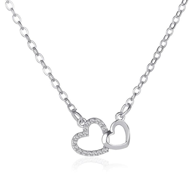 Peach Heart Necklace Female Shape Clavicle Chain Simple Love Jewelry Accessories For Girls