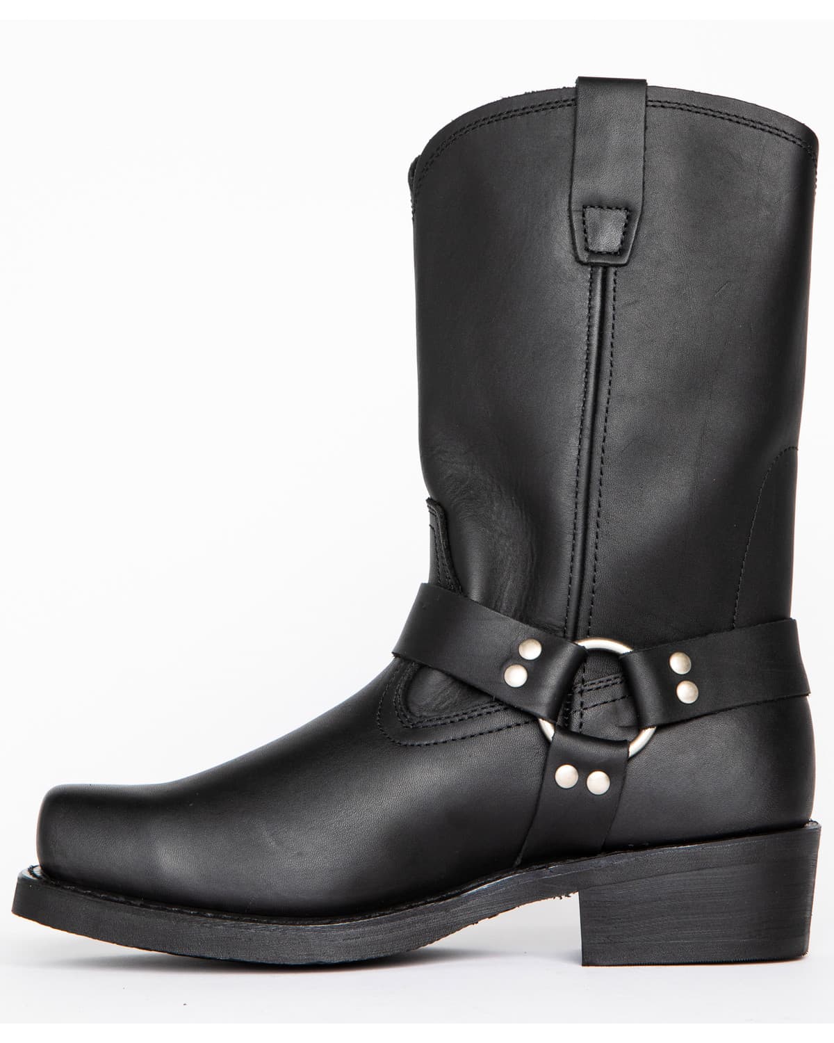 Men's Western Cowboy Boots Fashion Leather Country Boots Classic Square Toe Mid-Calf Boots Heel Knight Men's Boots