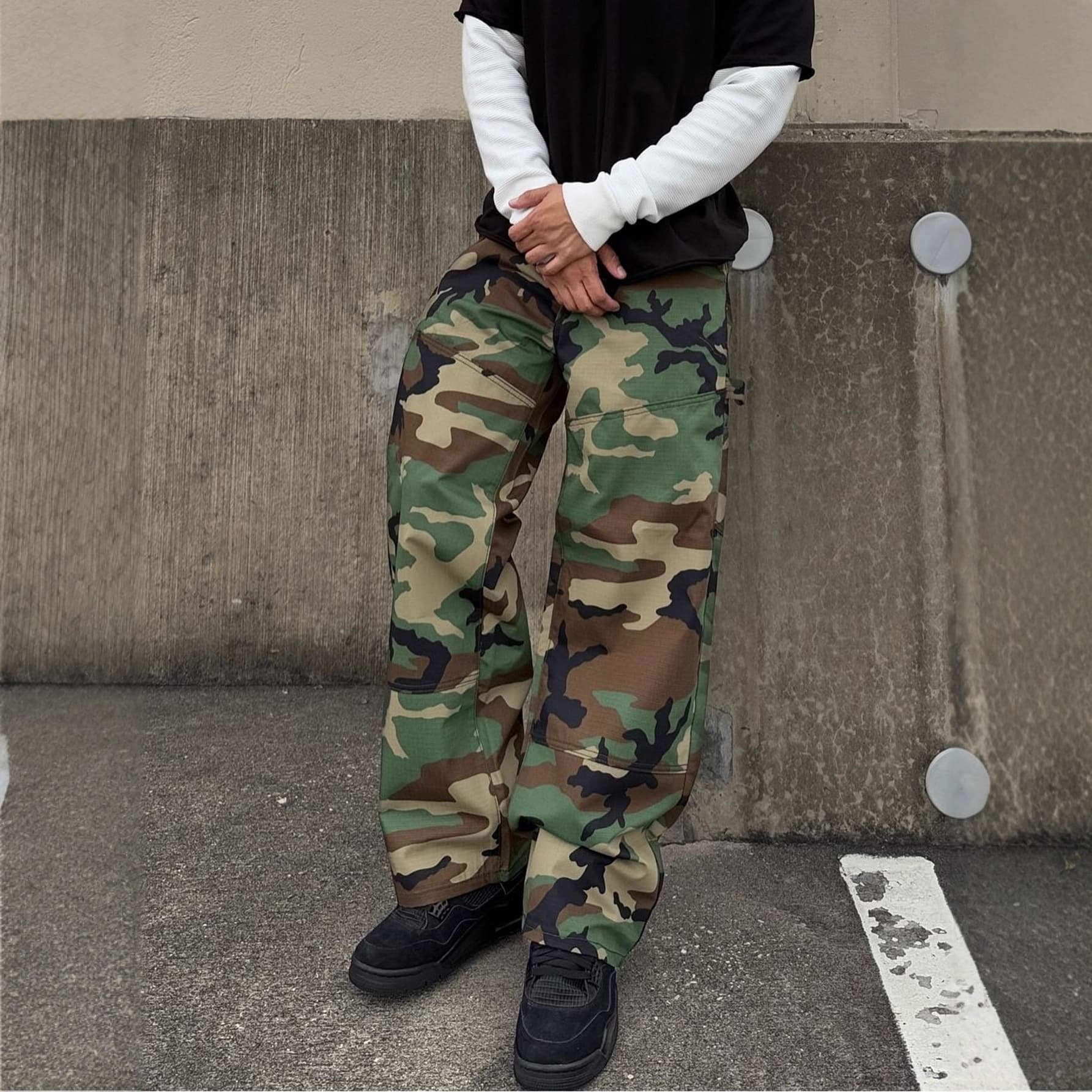 Men's Camouflage Cargo Pants Military Tactical Work Durable Comfortable Outdoor Activities Multiple Pockets
