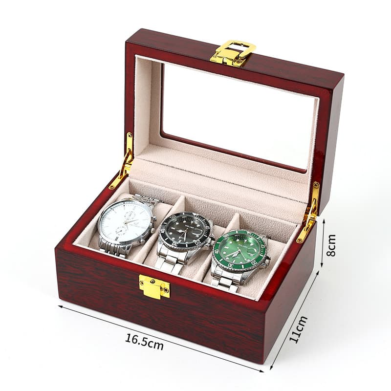 Watch Storage Box Paint watch box Bead fleece jewelry box Gift box Dustproof storage box for men's and women's jewelry