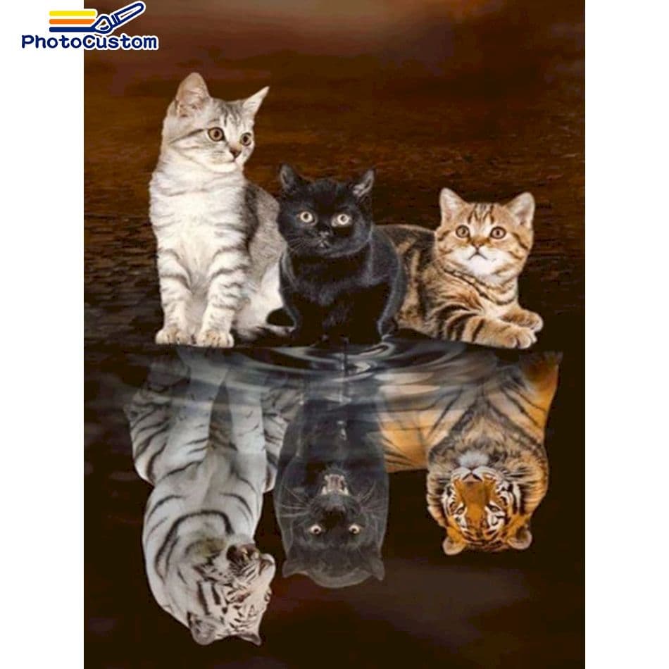 PhotoCustom 5d Diamond Painting Full Drill Square/Round Kits Diamond Mosaic Pictures Of Rhinestones Diy Embroidery Decor