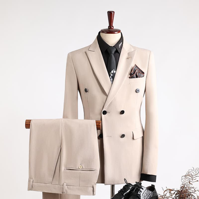 Men's dress double breasted suit suit for wedding groom coat