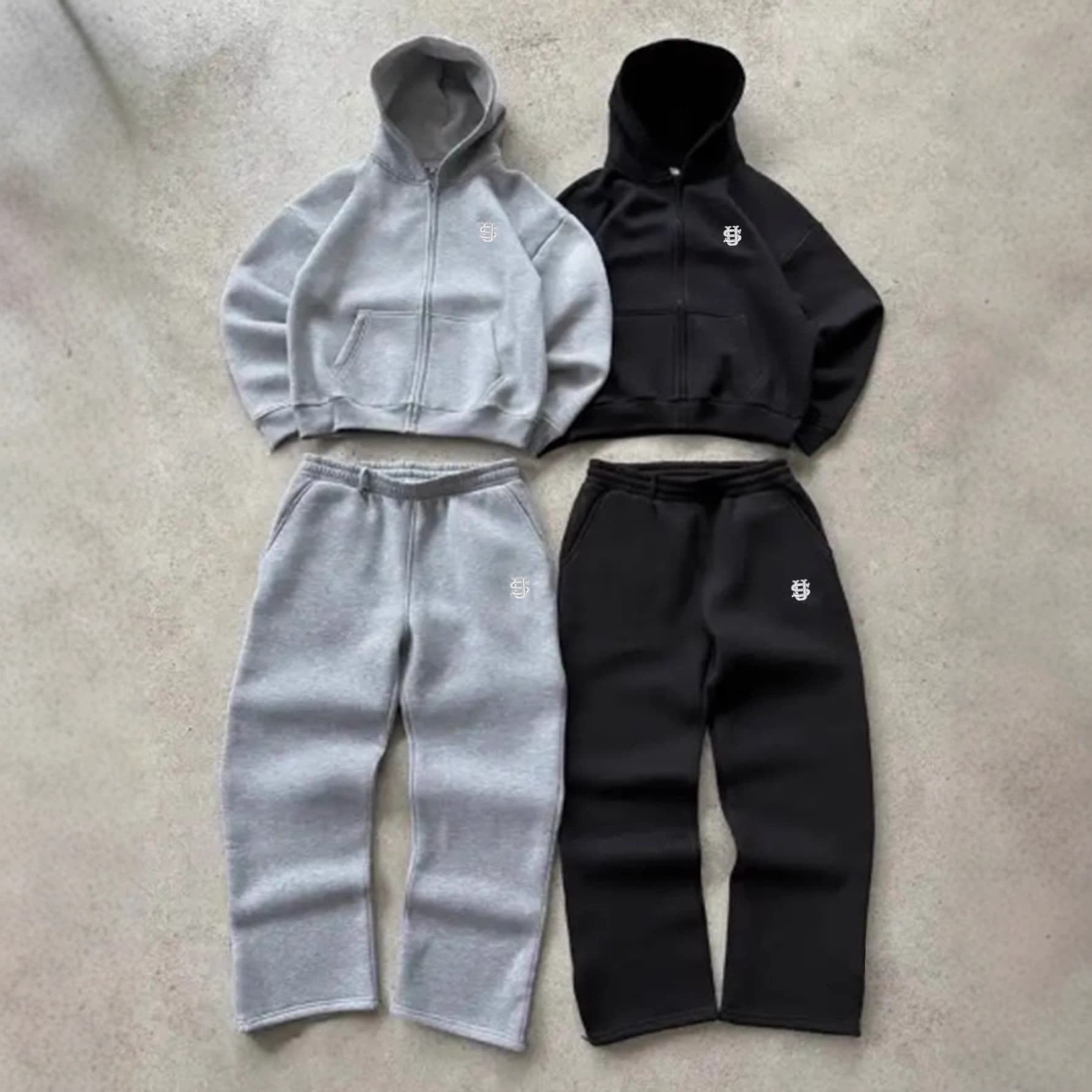 Men's Clothing Autumn And Winter Men's Trendy Hooded Letter Embroidery Hot Stamping Sports Casual Comfortable Suit