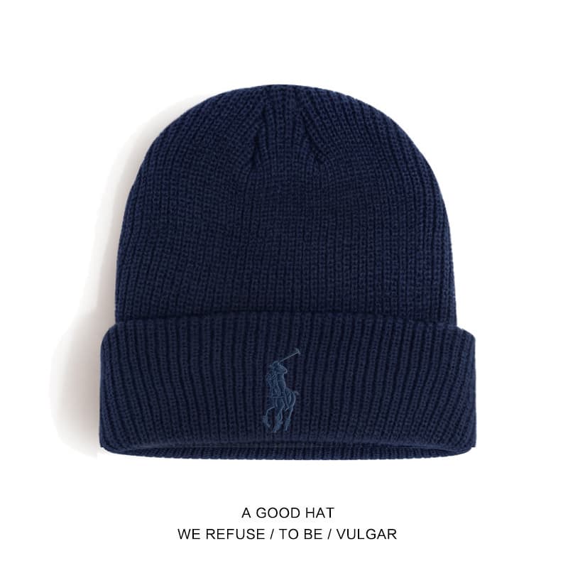Bonnets en maille Polo pour hommes et femmes, bonnets d'automne et d'hiver, chapeaux chauds et protecteurs contre le froid, chapeaux simples et élé
