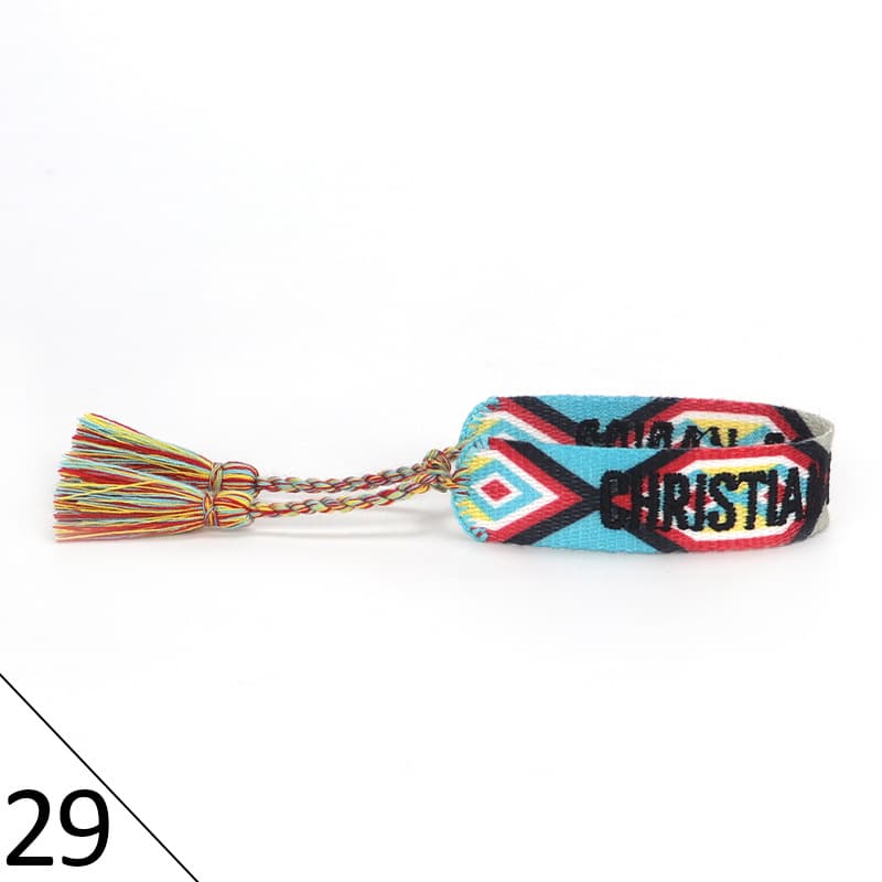 Bracelet unisexe tendance avec lettres tressées
