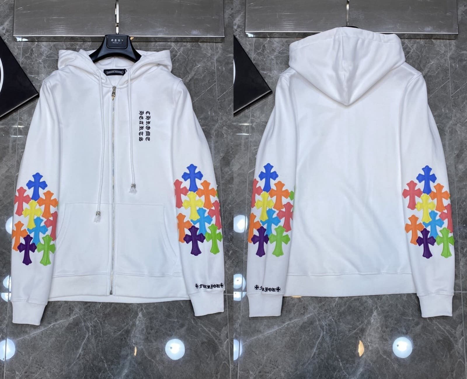 Sweat à capuche Chrome Hearts Cross, version correcte 25ss, polyvalent et tendance, vente en gros